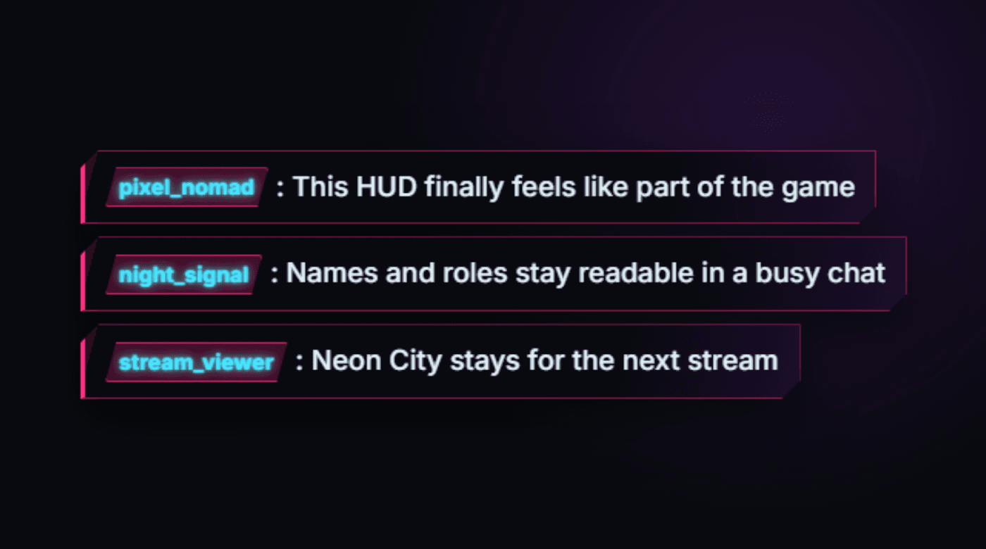 Neon City OBS chat example